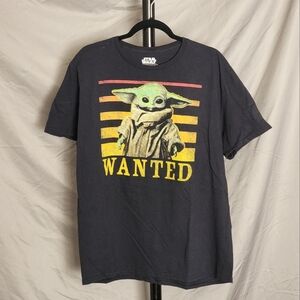 Star Wars: The Mandolorian "Wanted" Black T-Shirt XL